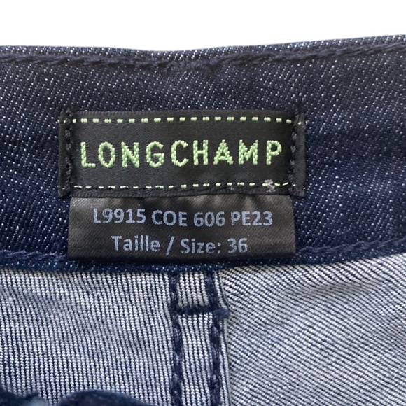 Longchamp Straight Leg Denim Jeans Blue Women’s Size 36 - Picture 9 of 12
